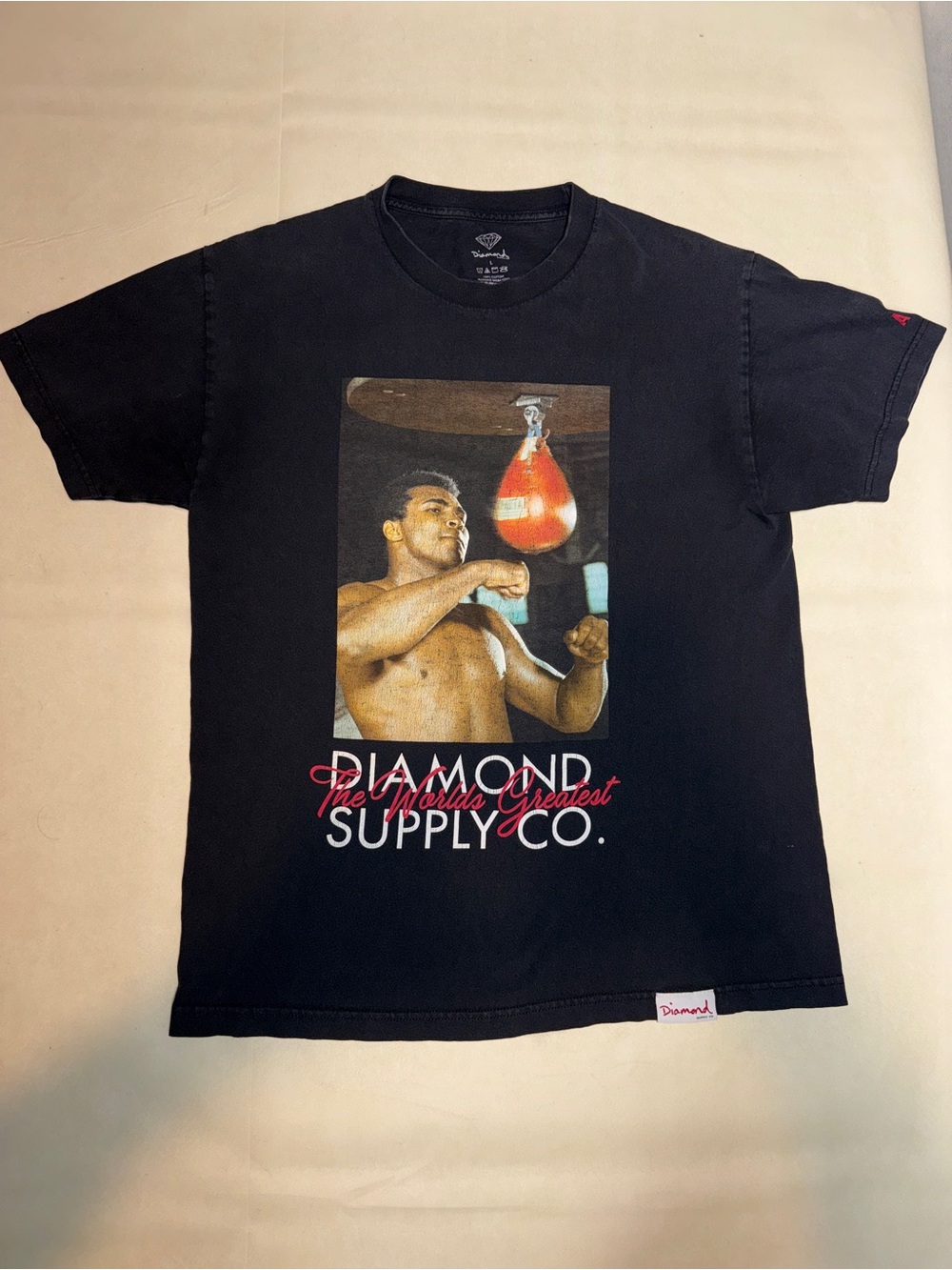 Diamond Supply Co. Black Muhammad Ali Boxing Graphic Tee